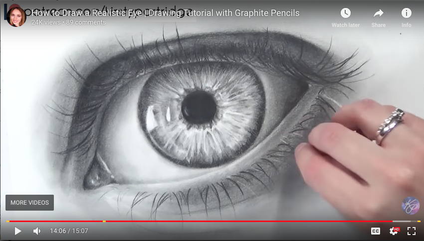 850x484 How To Draw A Realistic Eye Drawing Tutorial With Graphite - Realistic Eye Sketch