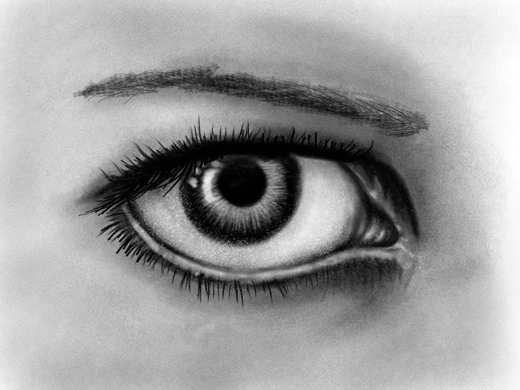 Realistic Eye Sketch at PaintingValley.com | Explore collection of ...