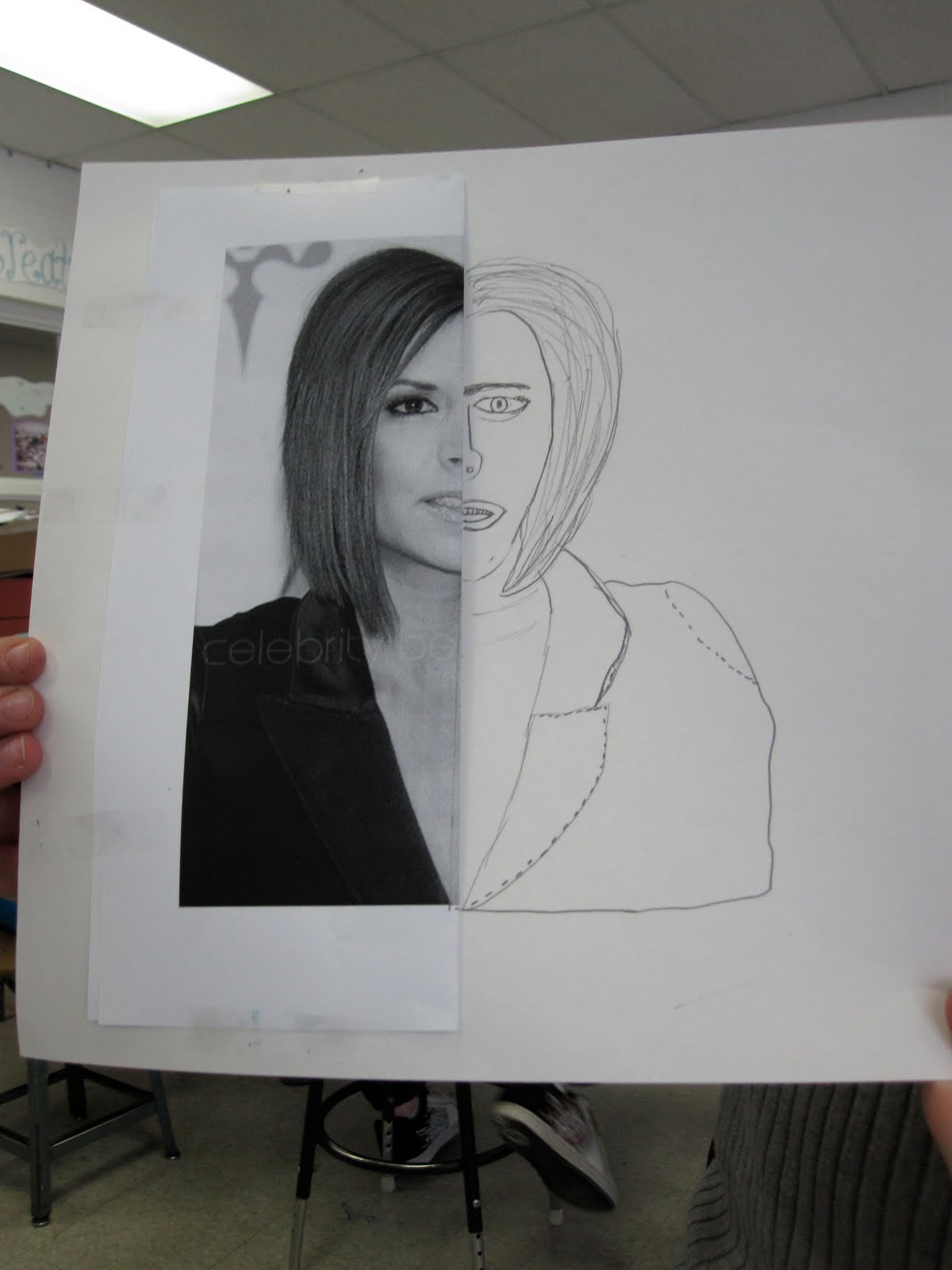 1200x1600 Famous Face Sketch 5th Grade Thinkcreateart - Realistic Face Sketch