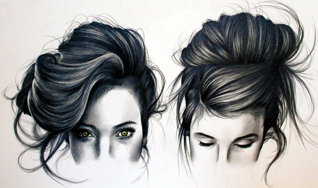 Realistic Hair Sketch At Paintingvalley Com Explore Collection Of Realistic Hair Sketch