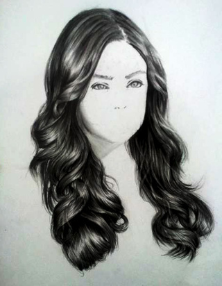 320x412 Hey!! This Is One Of The Hair Illustrations I Did, But It Was Not - Realistic Hair Sketch