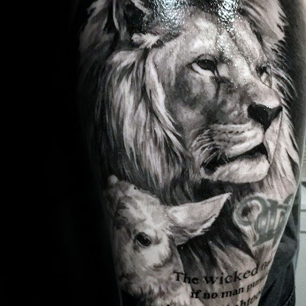599x599 50 Realistic Lion Tattoo Designs For Men - Realistic Lion Sketch