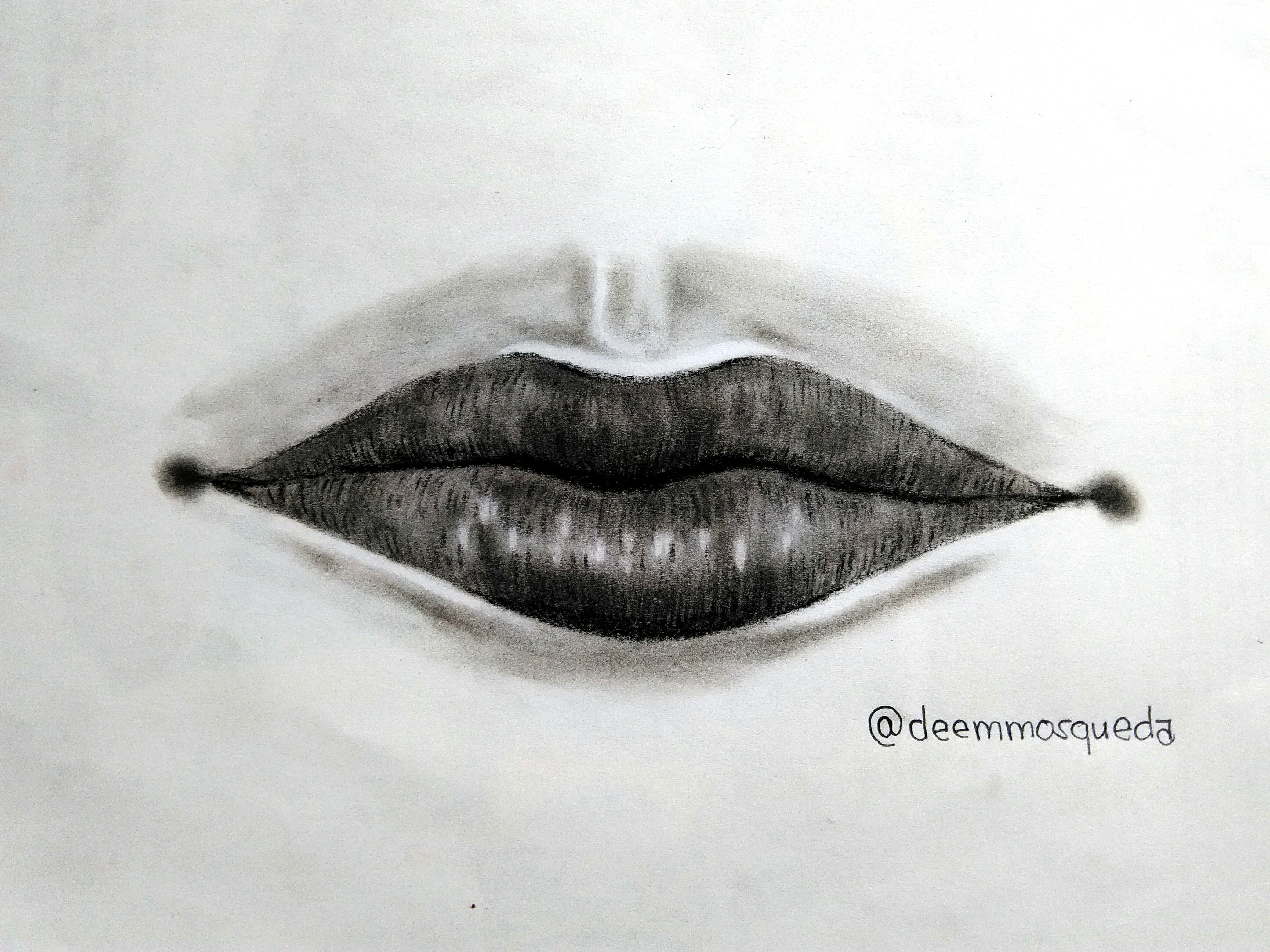 Realistic Lip Sketch at PaintingValley.com | Explore collection of ...