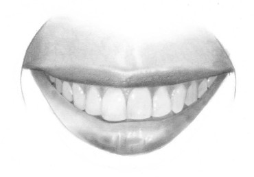 370x258 Drawing Tutorial, How To Draw A Realistic Mouth And Teeth - Realistic Lip Sketch