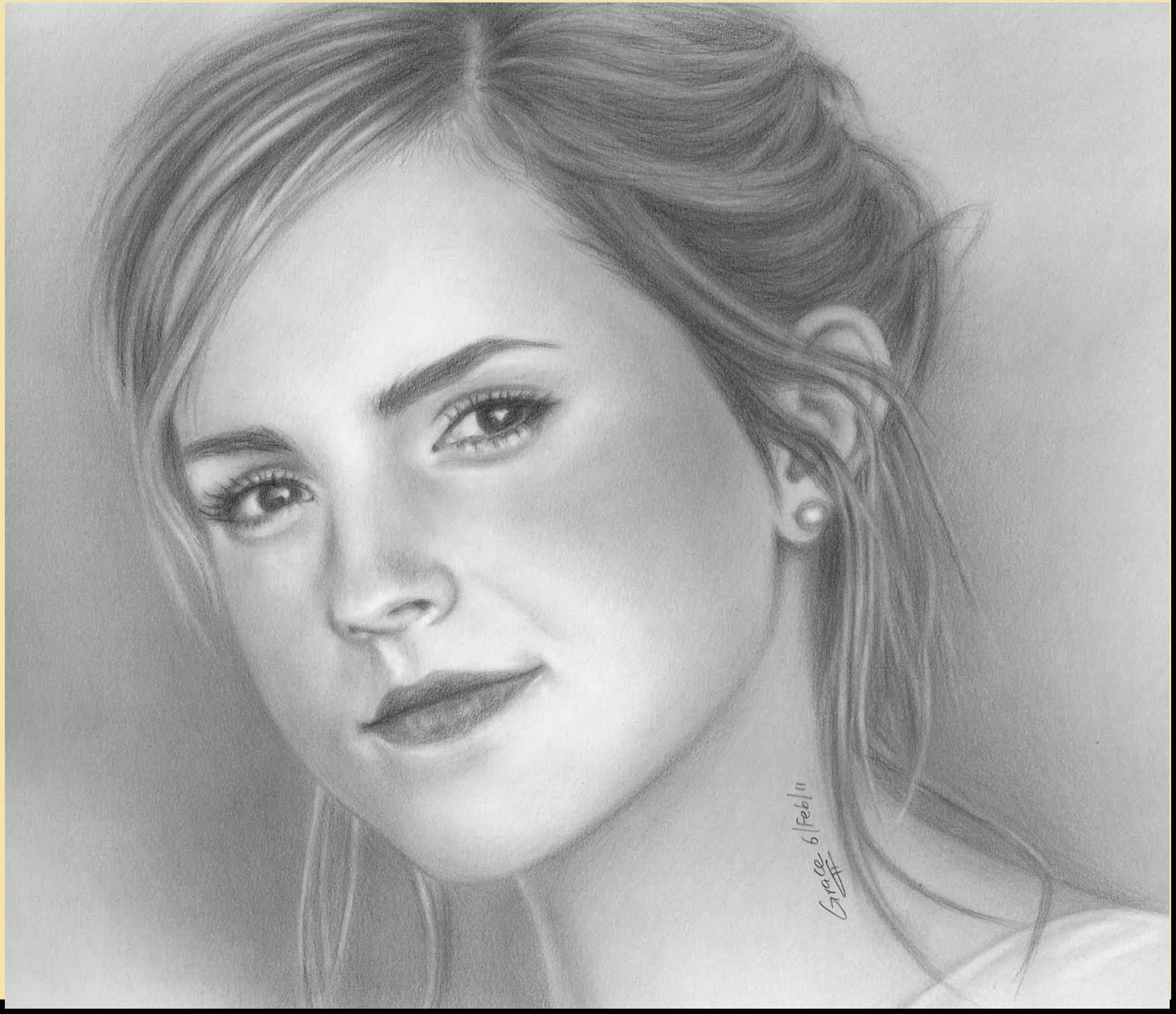 Красивые портреты легко. Emma Watson портрет. Портрет Эммы Уотсон простым карандашом.