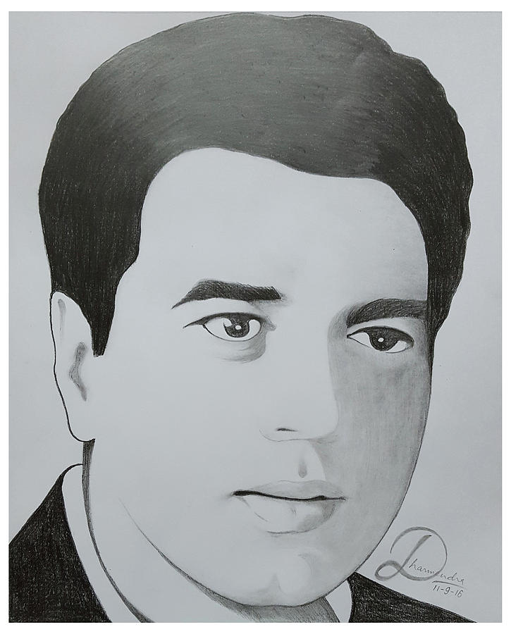 725x900 Dharmendra Realistic Pencil Sketch Drawing By Sketches In - Realistic Sketches