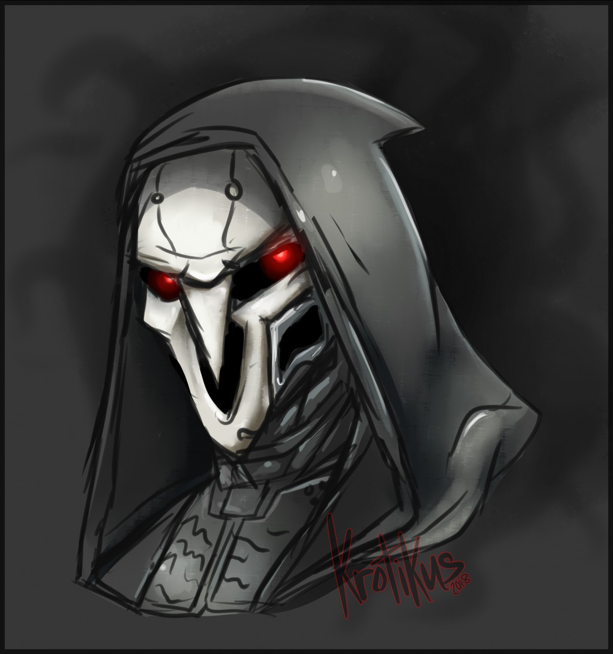 1200x1280 Reaper Sketch By Krotikus - Reaper Sketch