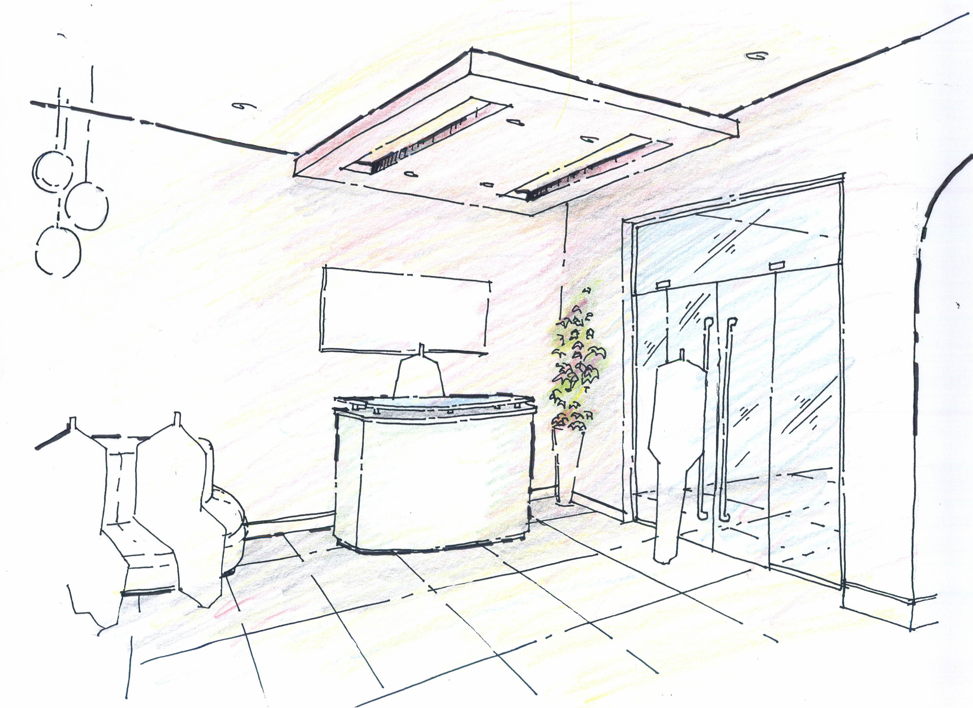 3332x2424 Salon Amp Spa Reception Lobby Rzpenasarcad Services - Reception Sketch