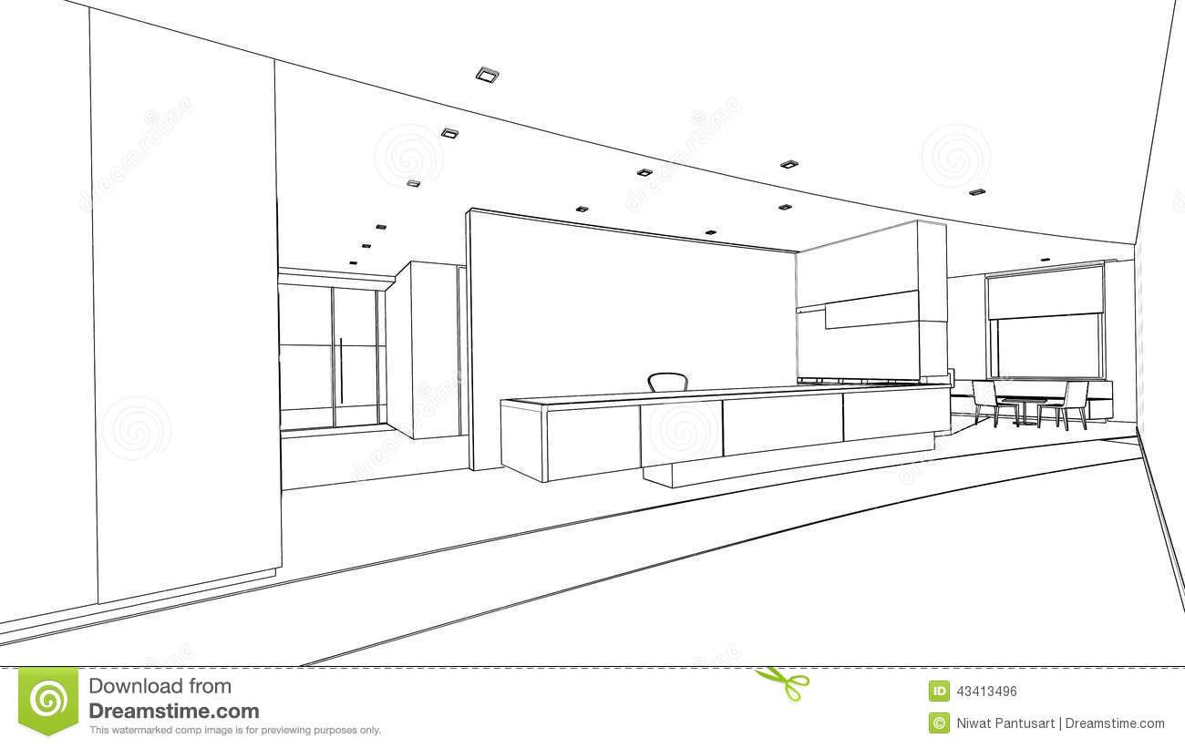 1300x821 Reception Hospital Sketch - Reception Sketch