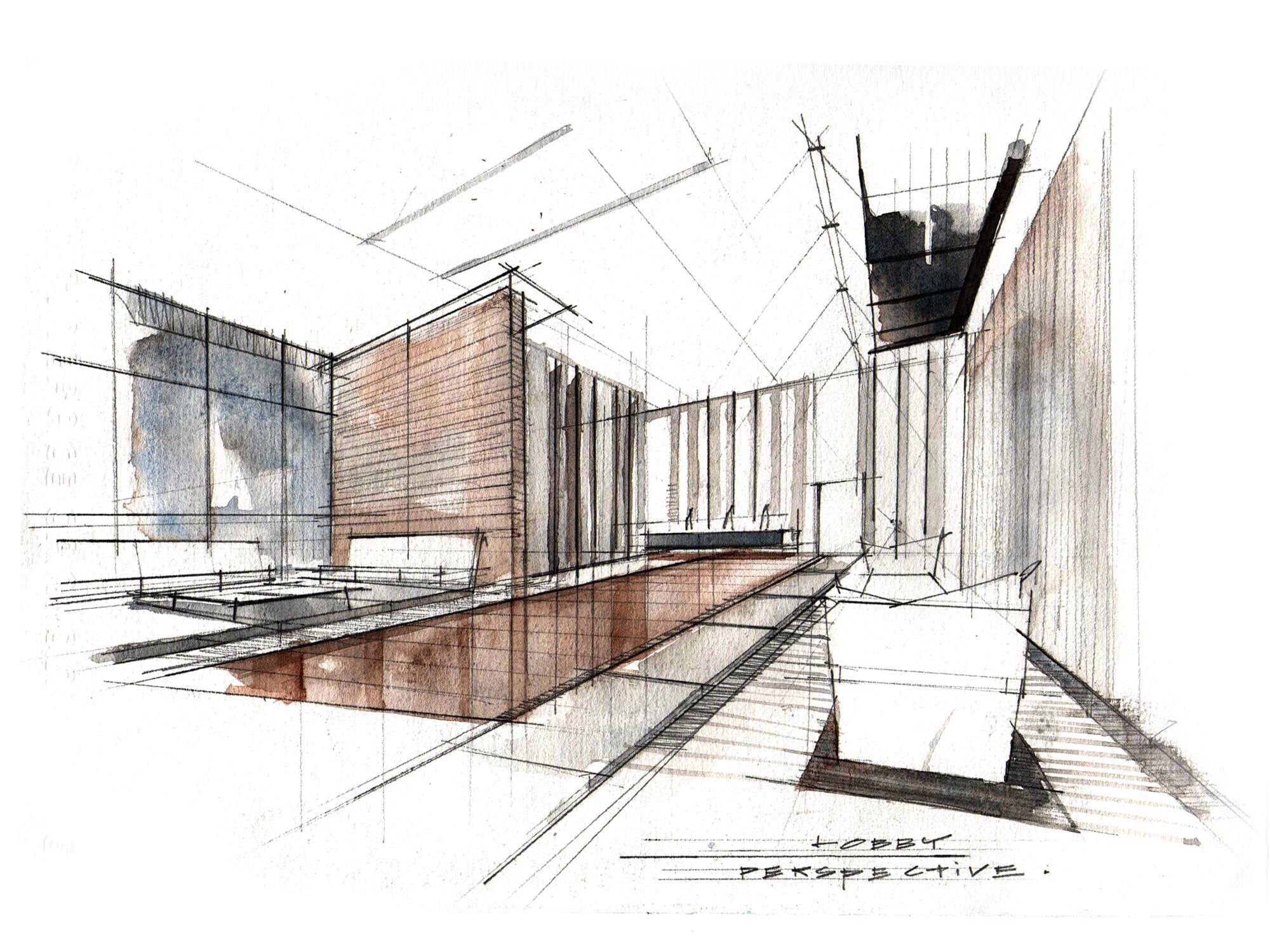 2000x1500 Reception Sketch Freehand Sketch Interior Sketch - Reception Sketch