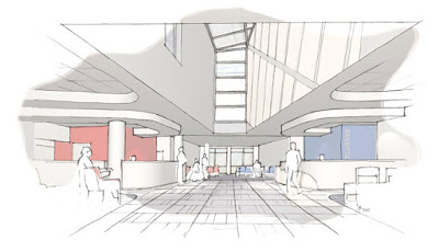 400x230 West Bridgford Medical Centre Reception Sketch - Reception Sketch