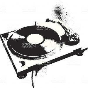 300x300 Turntable Vector Sketch Icon Isolated On Shopatcloth - Record Player Sketch