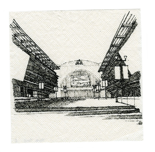 500x491 Cocktail Napkin Sketch Contest 2015 Winners - Record Sketch