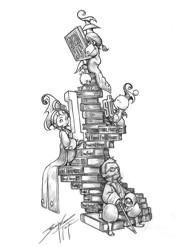 581x800 Final Fantasy Record Keeper 1st Anniversary Sketch By Tetsuya - Record Sketch