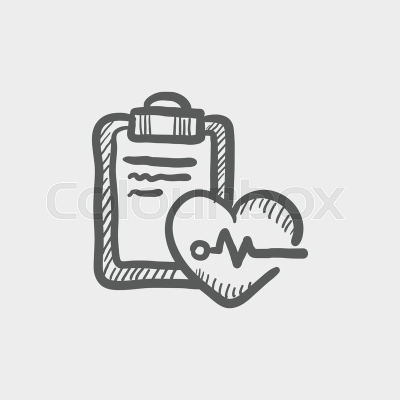 800x800 Heartbeat Record Sketch Icon For Web And Mobile. Hand Drawn Vector - Record Sketch