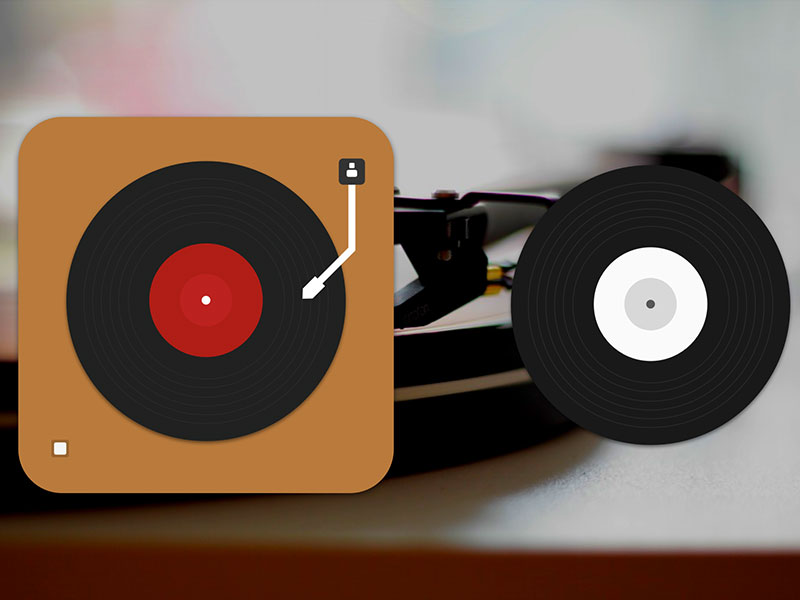 800x600 Record Player Icon Sketch Freebie - Record Sketch