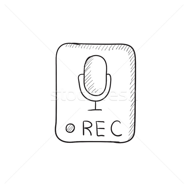 600x600 Record Button Sketch Icon. Vector Illustration Andrei Krauchuk - Record Sketch