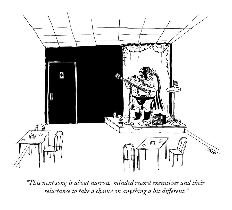 900x817 This Next Song Is About Narrow Minded Record Drawing By Edward Steed - Record Sketch