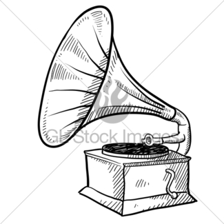 325x325 Vinyl Record Sketch Gl Stock Images - Record Sketch
