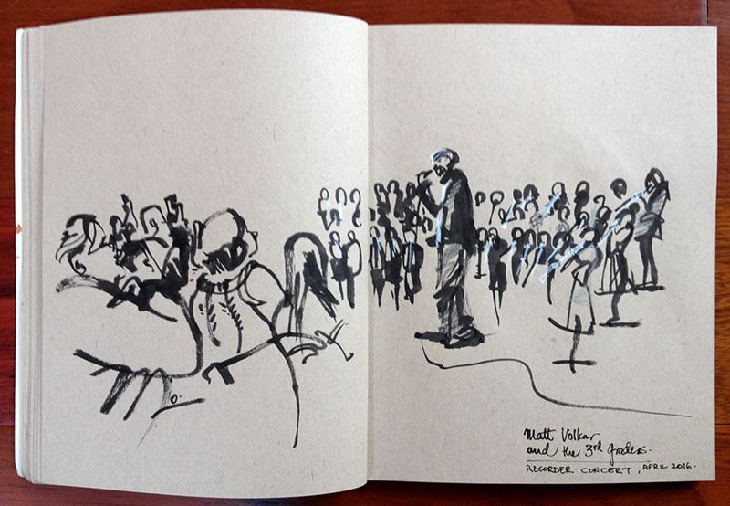 800x554 3rd Grader Recorder Concert - Recorder Sketch
