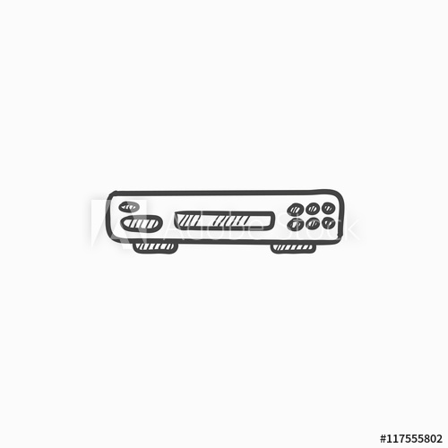 500x500 Video Recorder Sketch Icon. - Recorder Sketch