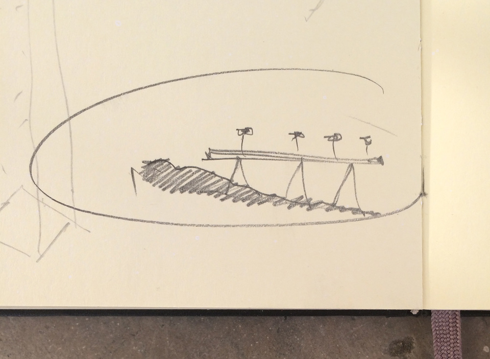 1000x733 Rain Recorder (2014) Cy Keener - Recorder Sketch