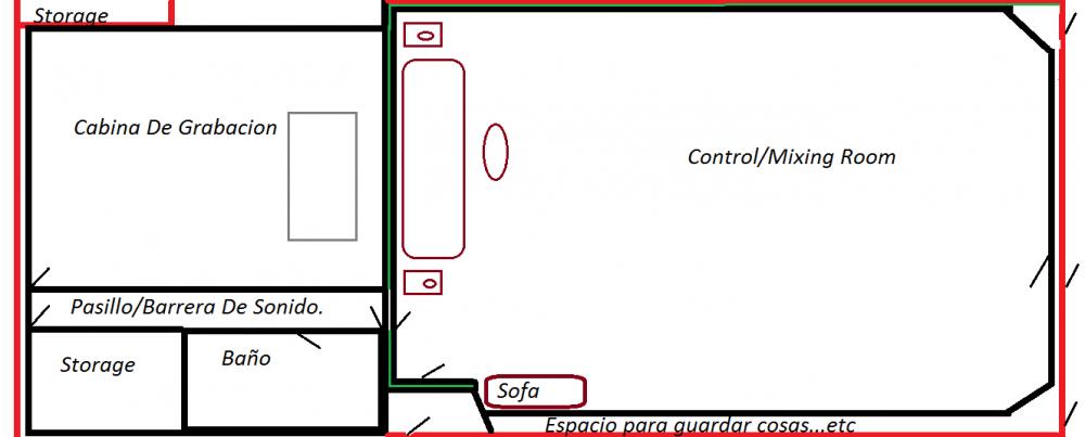 1000x403 Mixingrecording Studio! - Recording Studio Sketch