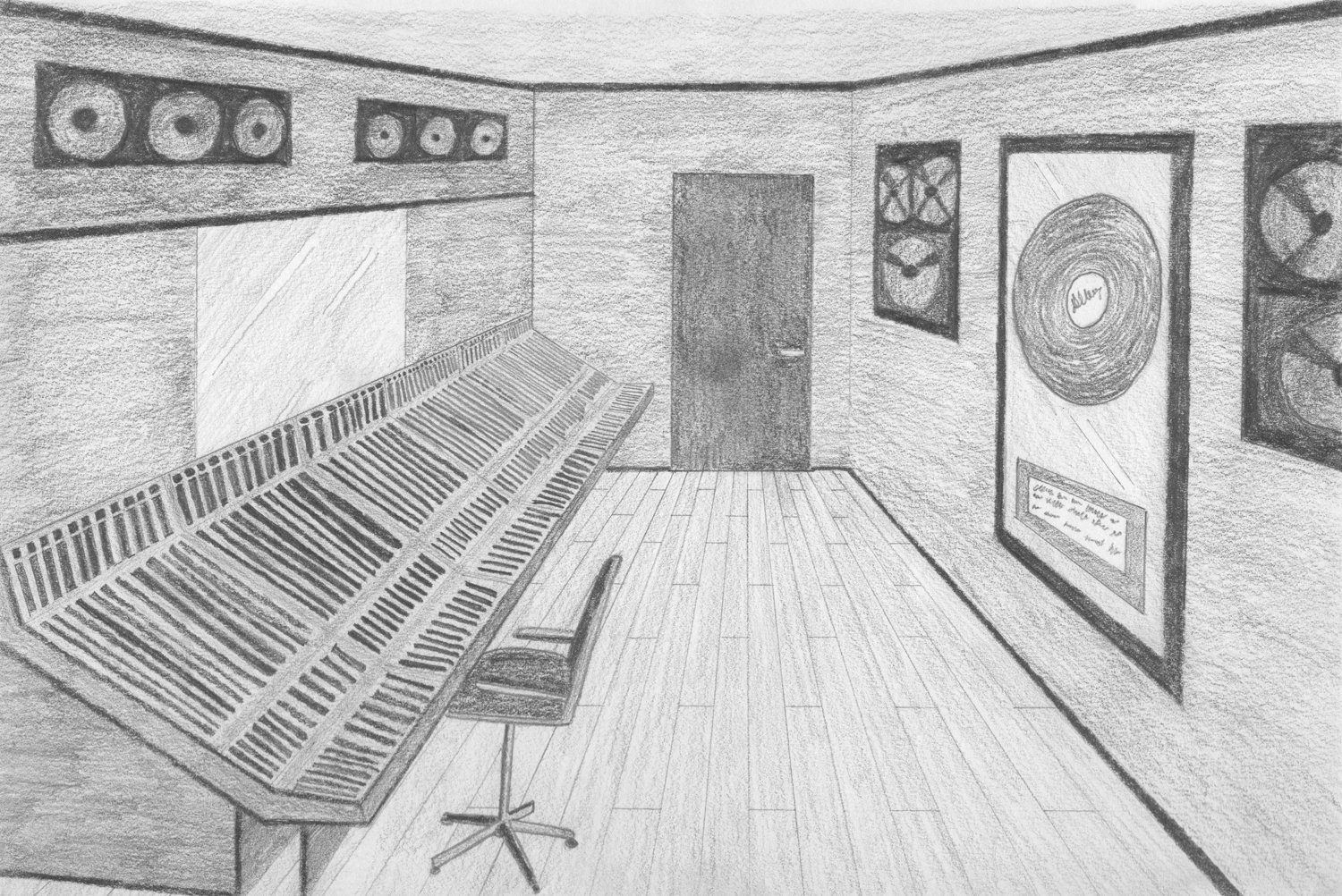 Recording Studio Sketch at Explore collection of