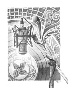 231x300 Recording Studio Drawings Fine Art America - Recording Studio Sketch