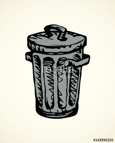 401x500 Recycle Bin. Vector Drawing Stock Image And Royalty Free Vector - Recycle Bin Sketch