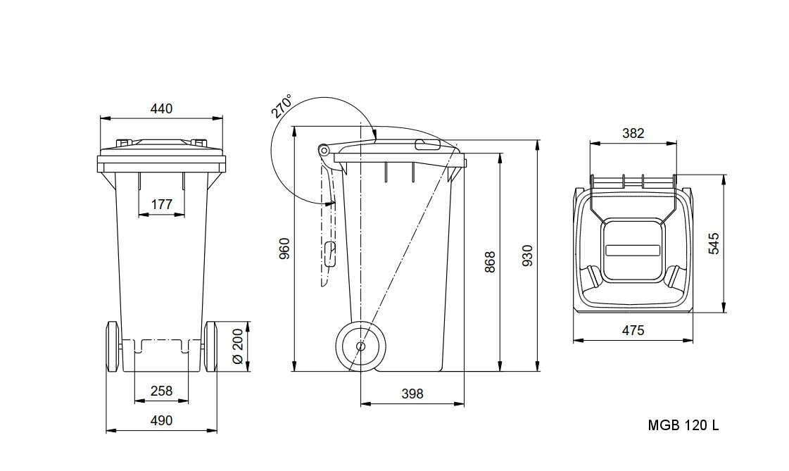Мусорный контейнер 240. Мусорный бак MGB 120 ese (120 литров). Мусорный контейнер 120л габариты. Мусорный бак MGB 240 ese (240 литров) чертеж. Мусорный бак MGB 240 ese 240 литров.