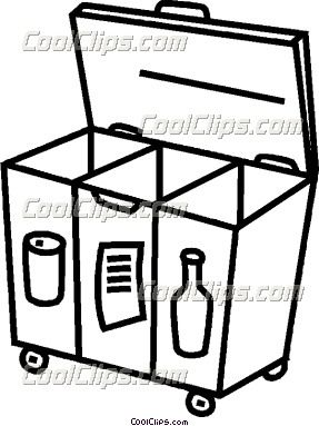 287x383 Collection Of Free Binned Clipart Recycling Center. Download On - Recycle Bin Sketch