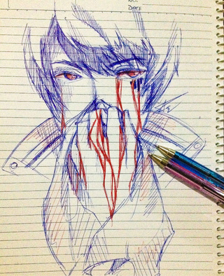 Red And Blue Sketch
