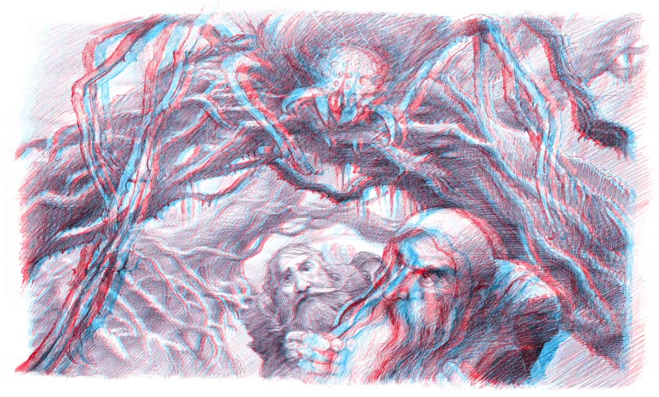 1347x812 Is It Possible To Create 3d Redcyan Anaglyphs In A Hand Drawing - Red And Blue Sketch