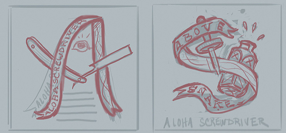 1000x465 Redlue 3d Art With Photoshop Ellingson - Red And Blue Sketch