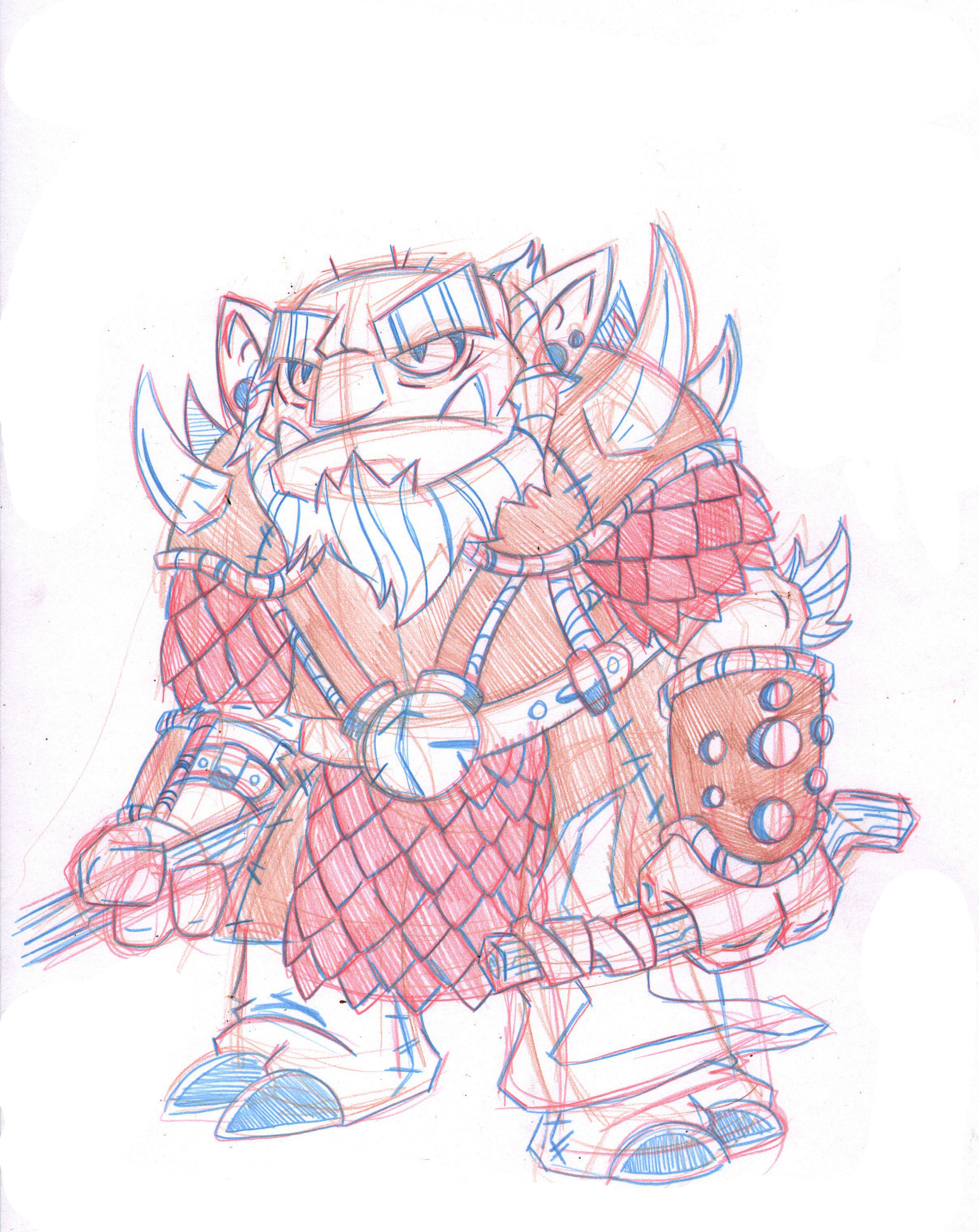 2416x3039 Sketches For An Upcoming Project Paige Connelly Illustration - Red And Blue Sketch