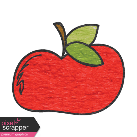 456x456 Look, A Book! - Red Apple Sketch