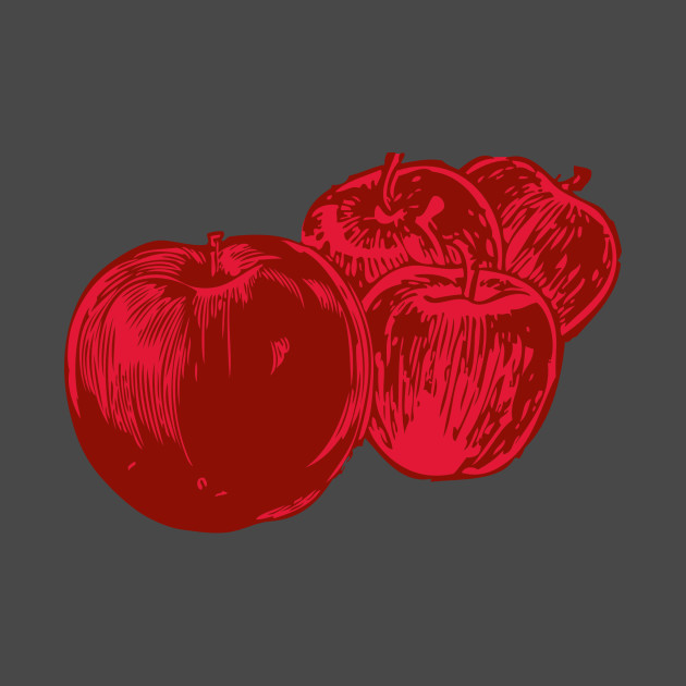 630x630 Red Apple Cartoon - Red Apple Sketch