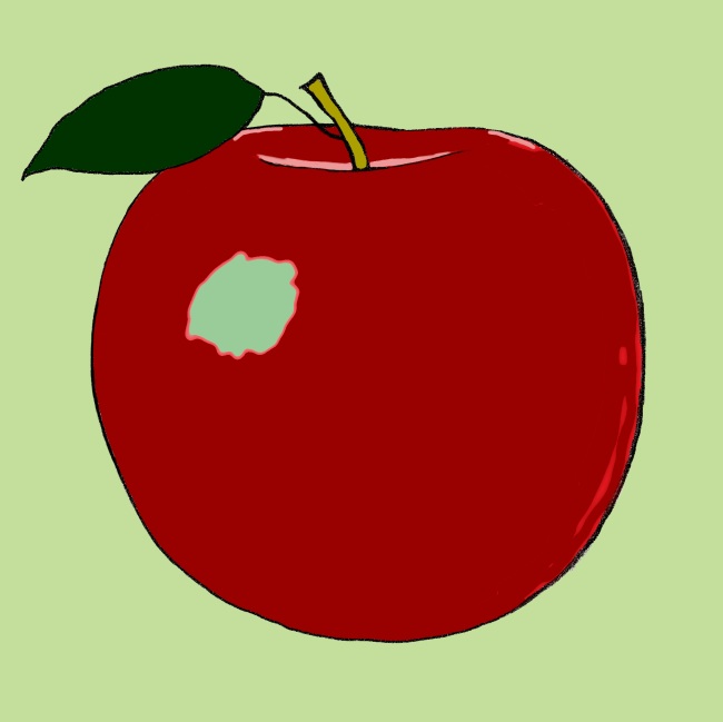 650x649 Red Apple Thousand Sketches - Red Apple Sketch