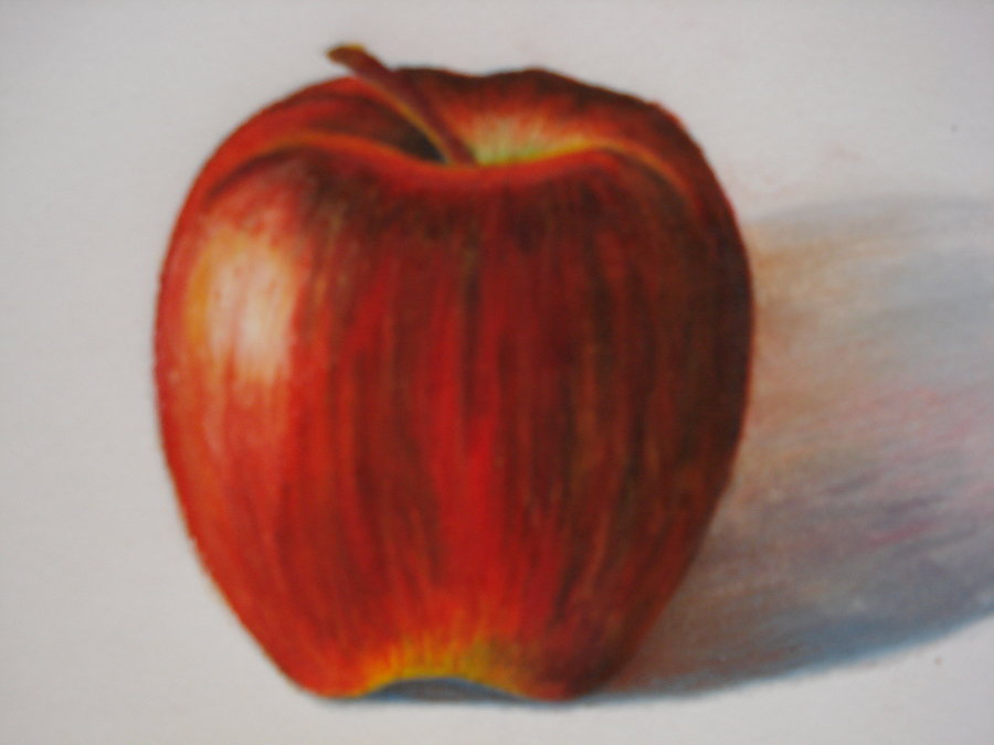 900x675 The Apple Sketch By Leanne0815 - Red Apple Sketch