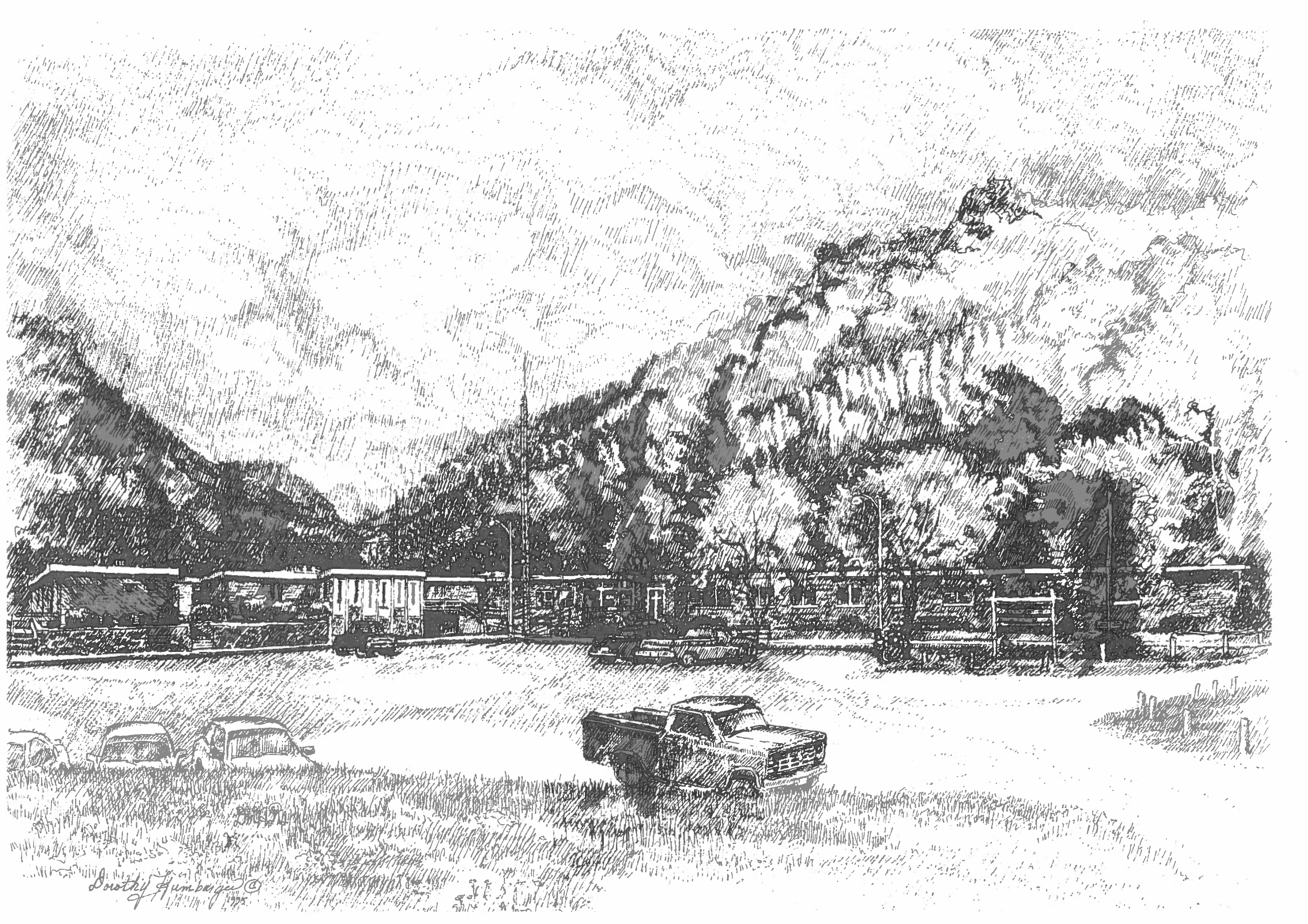 4965x3508 Hospital Sketch Red Bird Mission - Red Bird Sketch