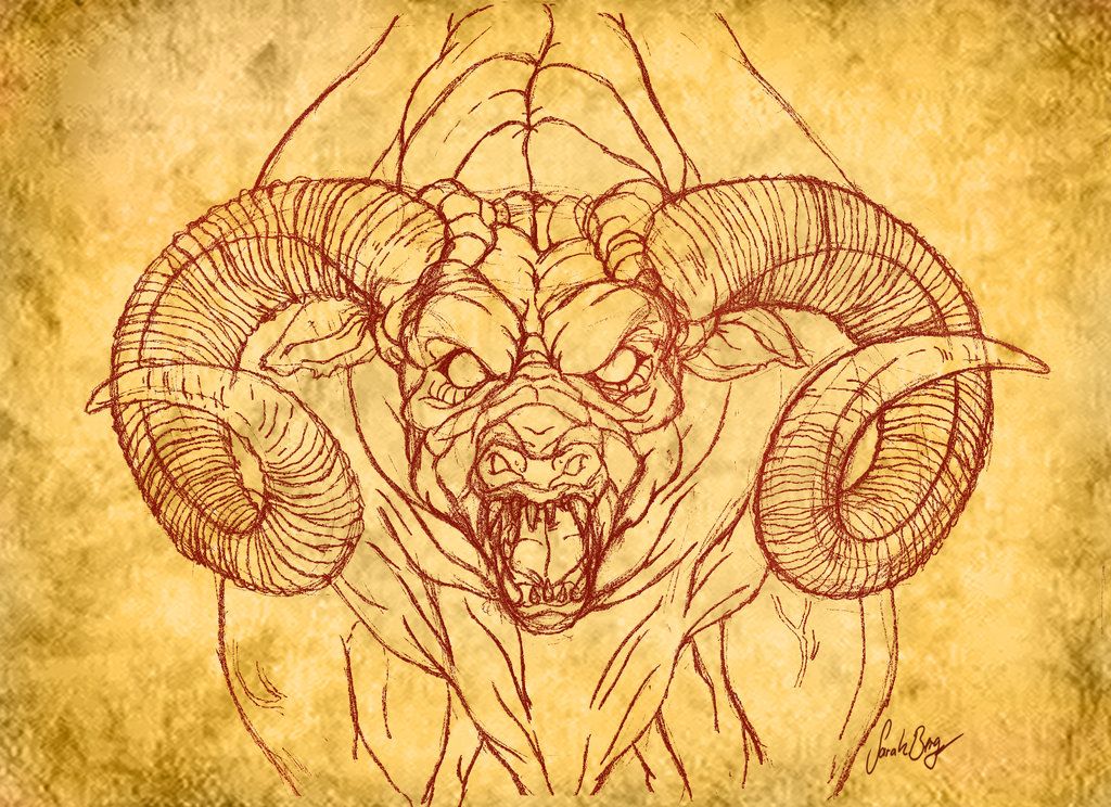 1024x744 Last Unicorn Red Bull Tattoo - Red Bull Sketch