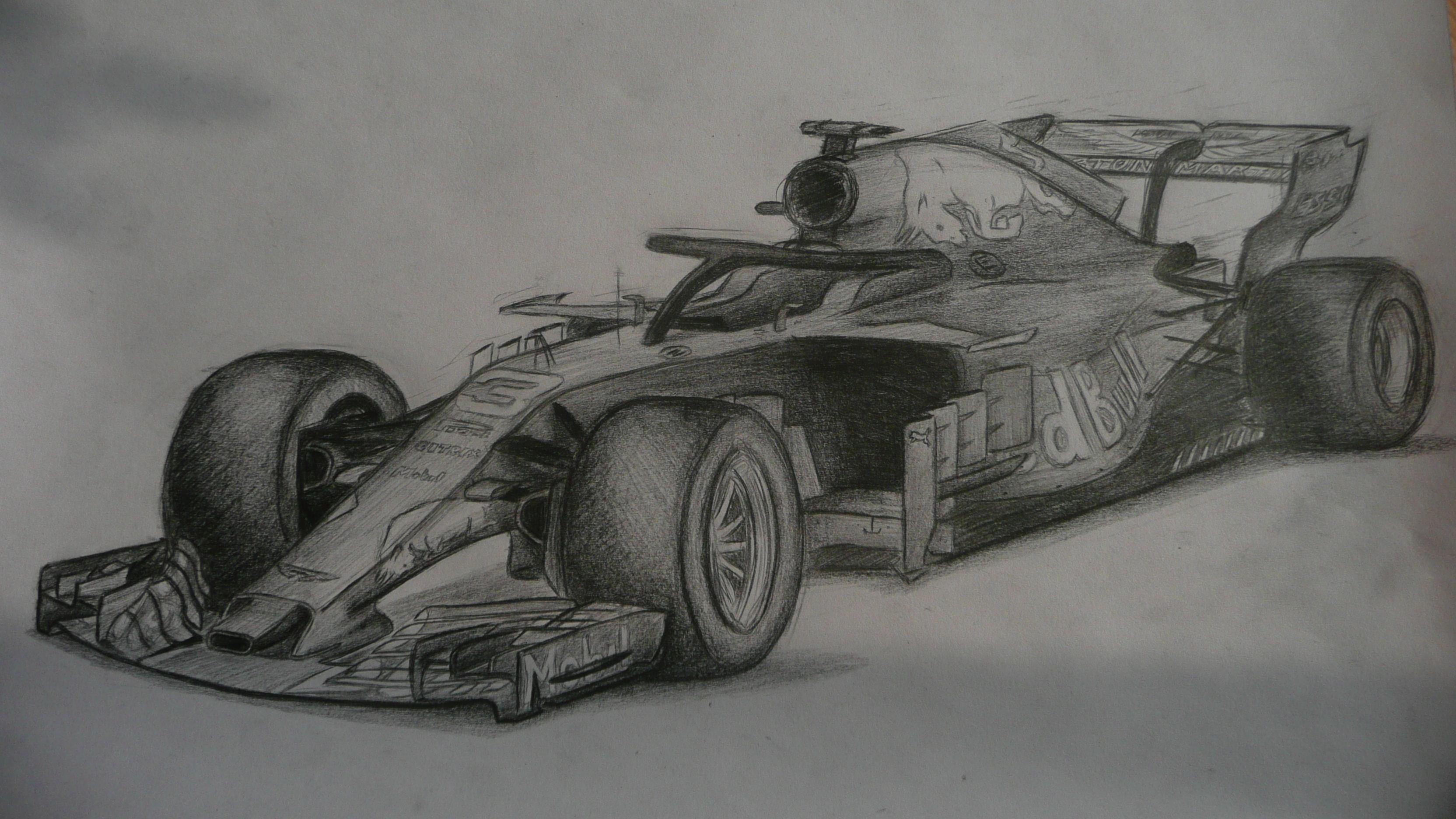 3328x1872 My Attempt To Sketch Red Bull Rb14 Formula1 - Red Bull Sketch