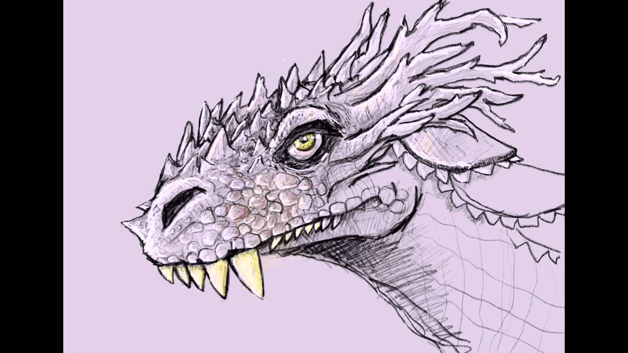 1280x720 Red Dragon Speed Drawing With Procreate - Red Dragon Sketch