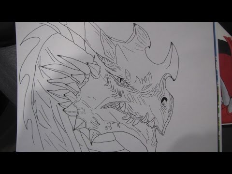 480x360 Drawing Red Dragon - Red Dragon Sketch
