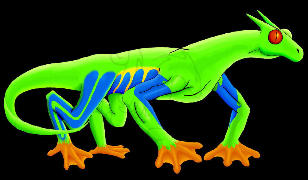 1024x599 Red Eyed Tree Frog Dragon By Tarasqueproductions - Red Eyed Tree Frog Sketch