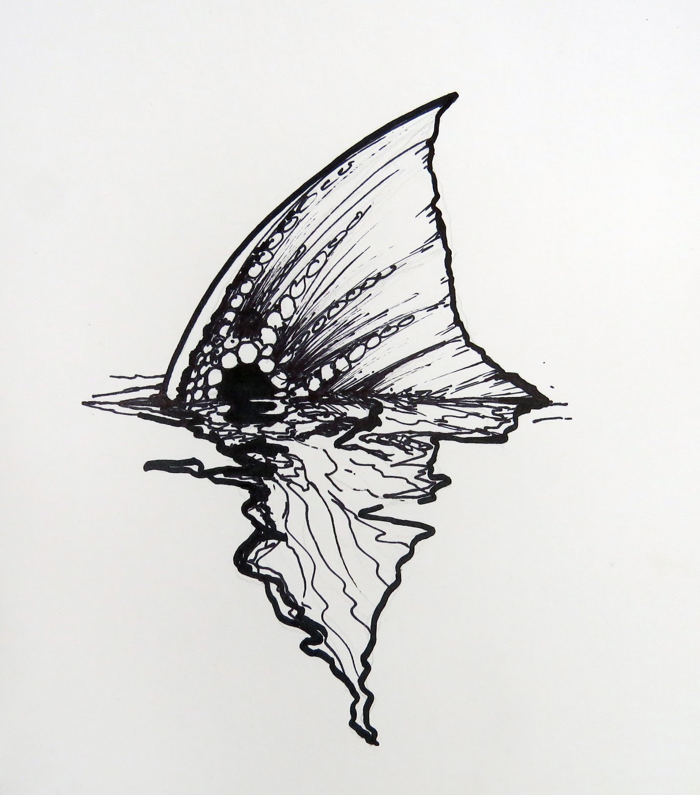 1409x1600 Fire Fly Fisherman Red Tail - Red Fish Sketch