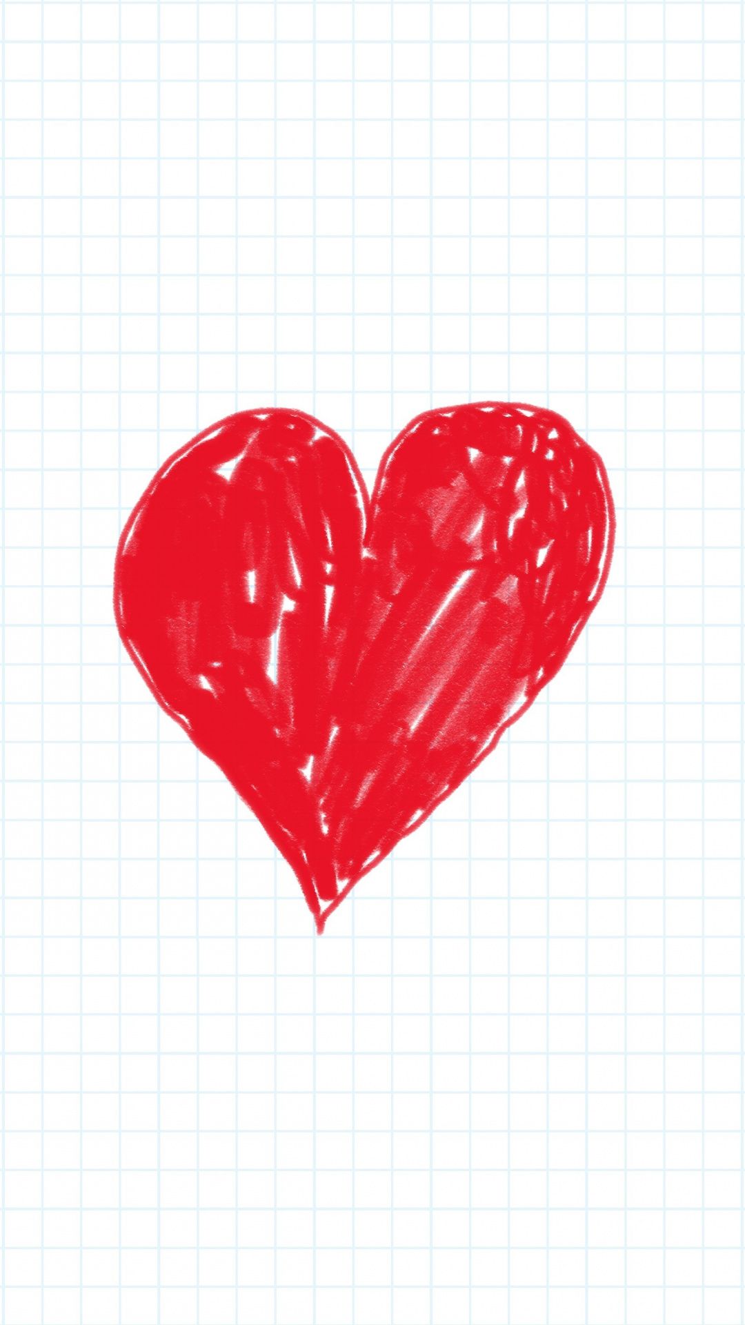 1080x1920 Red Heart, Sketch, Minimal, 1080x1920 Wallpaper Abstract - Red Heart Sketch