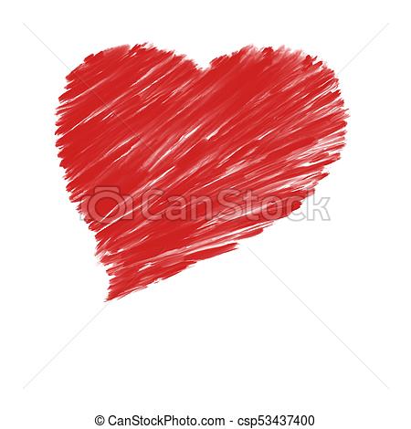 450x470 Red Heart Pencil Sketch. - Red Heart Sketch