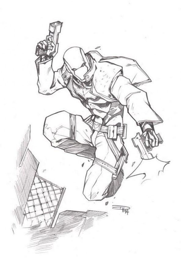 593x848 Elrincondekaisermilan Red Hood By Denis Medri (Via Multiversity - Red Hood Sketch